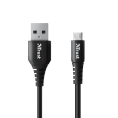 Cable USB 2.0 Trust Ndura 23567/ USB Macho - MicroUSB Macho/ 1m/ Negro