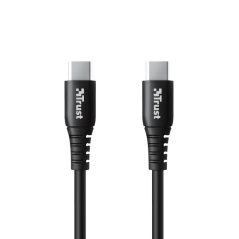 Cable USB 2.0 Tipo-C Trust Ndura 23765/ USB Tipo-C Macho - USB Tipo-C Macho/ 1m/ Negro