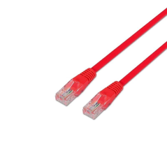 Cable de Red RJ45 UTP Aisens A133-0206 Cat.5e/ 1m/ Rojo