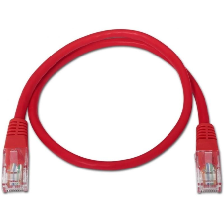 Cable de Red RJ45 UTP Aisens A133-0206 Cat.5e/ 1m/ Rojo