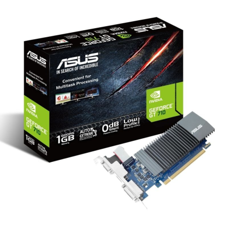 Tarjeta Gráfica Asus GeForce GT 710/ 1GB GDDR5/ Perfil Bajo