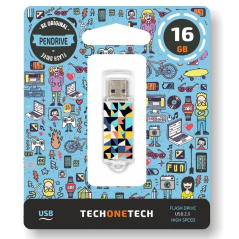 Pendrive 16GB Tech One Tech Kaleydos USB 2.0