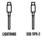 Cable de Carga Apple de conector USB Tipo-C a Lightning/ 2m