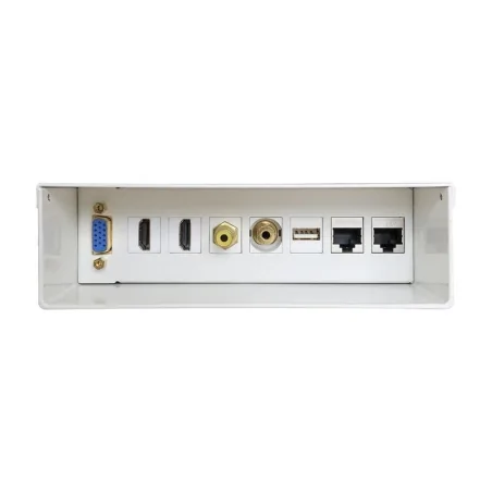 Caja de Conexiones Aisens A127-0340/ VGA - 2 HDMI - Jack 3.5 - RCA - 1 USB - 2 RJ45