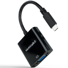 Adaptador Nanocable 10.16.4101-BK/ USB Tipo-C Macho - VGA Hembra