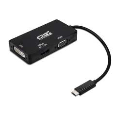 Adaptador Nanocable 10.16.4301-BK/ USB Tipo-C Macho - VGA Hembra/ DVI Hembra/ HDMI Hembra