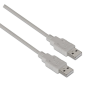 Cable USB 2.0 Aisens A101-0021/ USB Macho - USB Macho/ 1m/ Beige