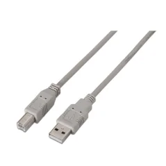 Cable USB 2.0 Impresora Aisens A101-0003/ USB Macho - USB Macho/ 3m/ Beige