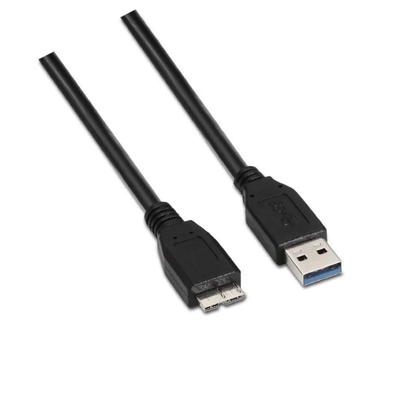 Cable USB 3.0 Aisens A105-0043/ USB Macho - MicroUSB Macho/ 1m/ Negro