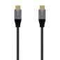 Cable USB 2.0 Tipo-C Aisens A107-0629 5A 100W/ USB Tipo-C Macho - USB Tipo-C Macho/ 2m/ Gris