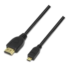 Cable Micro HDMI Aisens A119-0116/ HDMI - Micro HDMI/ 0.8m/ Negro
