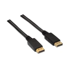 Cable Displayport 1.2 4K Aisens A124-0130/ Displayport Macho - Displayport Macho/ 3m/ Negro