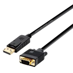 Cable Displayport Aisens A125-0365/ Displayport Macho - VGA Macho/ 2m/ Negro