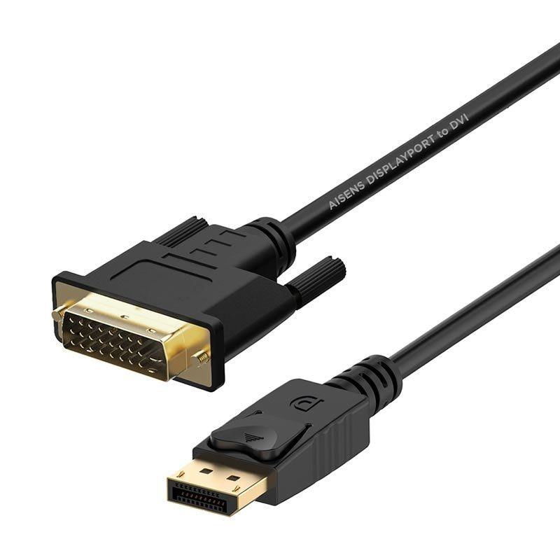 Cable Displayport Aisens A125-0366/ Displayport Macho - DVI Macho/ 2m/ Negro Cable Displayport Aisens A125-0366/ Displayport Macho - DVI Macho/ 2m/ Negro