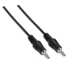 Cable Estéreo Aisens A128-0141/ Jack 3.5 Macho - Jack 3.5 Macho/ 30cm/ Negro