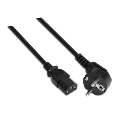 Cable Alimentación Aisens A132-0168/ CEE(7-7) Macho - C13 Hembra/ 3m/ Negro