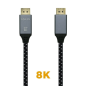 Cable Displayport 1.4 8K Aisens A149-0434/ Displayport Macho - Displayport Macho/ 0.5m/ Negro Gris
