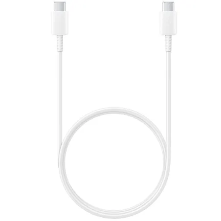 Cable USB 2.0 Tipo-C Samsung EP-DA705BWEGWW/ USB Tipo-C Macho - USB Tipo-C Macho/ 1m/ Blanco
