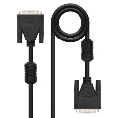 Cable DVI Dual Nanocable 10.15.0602/ DVI Macho - DVI Macho/ 1.8m/ Negro
