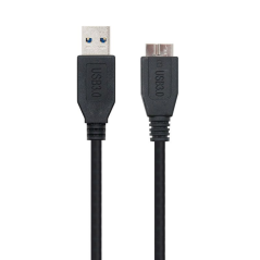 Cable USB 3.0 Nanocable 10.01.1102-BK/ USB Macho - MicroUSB Macho/ 2m/ Negro