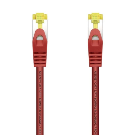 Cable de Red RJ45 SFTP Aisens A146-0468 Cat.7/ 25cm/ Rojo
