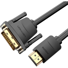 Cable Conversor Vention ABFBF/ DVI Macho - HDMI Macho/ 1m/ Negro