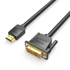 Cable Conversor Vention ABFBF/ DVI Macho - HDMI Macho/ 1m/ Negro