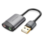 Adaptador USB Vention CDKHB/ USB Macho - 2x Jack 3.5 Hembra