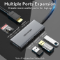 Docking USB Tipo-C Vention TOOHB/ 1xHDMI/ 3xUSB-A/ 1xLector Tarjetas SD y MicroSD/ Gris