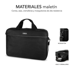 Maletín + Ratón Inalámbrico Subblim Select Pack para Portátiles hasta 15.6'/ Cinta para Trolley/ Negro