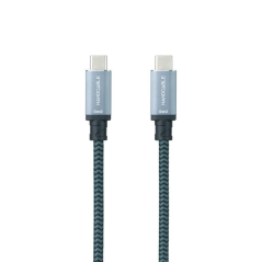 Cable USB 3.1 Nanocable 10.01.4102-COMB/ USB Tipo-C Macho - USB Tipo-C Macho/ 2m/ Gris y Negro