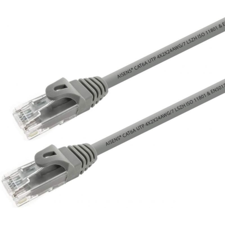 Cable de Red RJ45 UTP Aisens A145-0328 Cat.6A/ 3m/ Gris