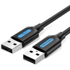 Cable USB 2.0 Vention COJBC/ USB Macho - USB Macho/ 0.5m/ Negro