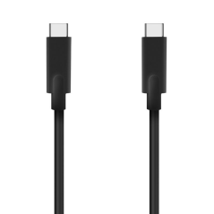 Cable USB 3.2 Tipo-C Aisens A107-0706 5GBPS 3A 60W/ USB Tipo-C Macho - USB Tipo-C Macho/ 4m/ Negro
