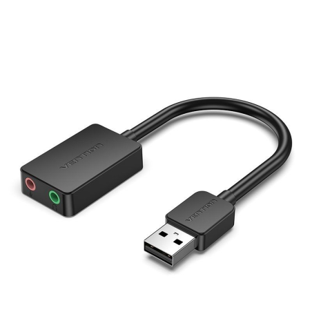 Adaptador USB Vention CDZB0/ USB Macho - 2xJack 3.5 Hembra