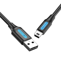 Cable USB 2.0 Vention COMBF/ USB Macho - MiniUSB Macho/ 1m/ Negro