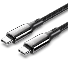 Cable USB 2.0 Tipo-C 5A 100W Vention CTKBAV/ USB Tipo-C Macho - USB Tipo-C Macho/ 1.2m/ Negro