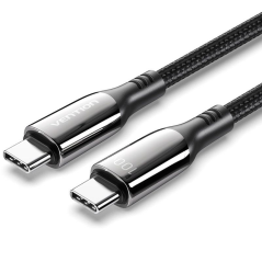 Cable USB 2.0 Tipo-C 5A 100W Vention CTKBH/ USB Tipo-C Macho - USB Tipo-C Macho/ 2m/ Negro