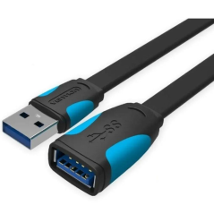 Cable Alargador USB 3.0 Vention VAS-A13-B200/ USB Macho - USB Hembra/ 2m/ Negro y Azul