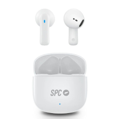 Auriculares Bluetooth SPC Zion 2 Play con estuche de carga/ Autonomía 7h/ Stick Corto 30mm/ Blancos