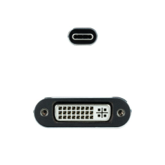 Cable Conversor Nanocable 10.16.4103-G/ USB Tipo-C Macho - DVI-D (24+1) Hembra/ 15cm/ Gris