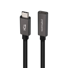 Cable Alargador USB 3.2 Nanocable 10.01.4400/ USB Tipo-C Macho - USB Tipo-C Hembra/ 50cm/ Negro