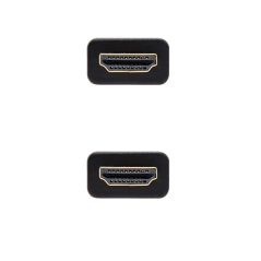 Cable HDMI 2.0 4K Nanocable 10.15.3700/ HDMI Macho - HDMI Macho/ 0.5m/ Negro/ Azul