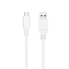 Cable USB 3.1 Nanocable 10.01.4000-W/ USB Tipo-C Macho - USB Macho/ 50cm/ Blanco