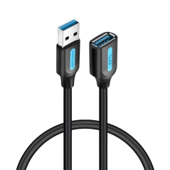 Cable Alargador USB 3.0 Vention CBHBF/ USB Macho - USB Hembra/ 1m/ Negro