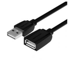 Cable Alargador USB 2.0 Vention VAS-A44-B200/ USB Macho - USB Hembra/ 2m/ Negro