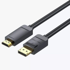Cable Conversor Vention HAGBH/ DisplayPort Macho - HDMI 4K Hembra/ 2m/ Negro