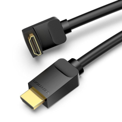 Cable HDMI 2.0 4K Acodado Vention AAQBI/ HDMI Macho - HDMI Macho/ 3m/ Negro