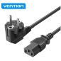Cable de Alimentación Vention ZCJBAC/ IEC C13 Hembra - CEE7 Macho/ 1.8m/ Negro