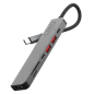 Hub USB Tipo-C Linq LQ48016/ 1xUSB Tipo-C/ 2xUSB/ 1xHDMI 4K/ 1xLector de Tarjeta SD y Micro/ 1xUSB Tipo-C PD/ Gris Hub USB Tipo-C Linq LQ48016/ 1xUSB Tipo-C/ 2xUSB/ 1xHDMI 4K/ 1xLector de Tarjeta SD y Micro/ 1xUSB Tipo-C PD/ Gris